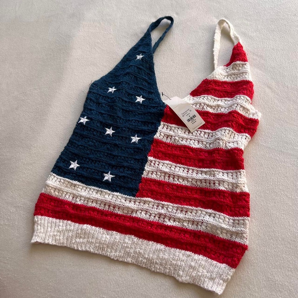 Francesca's NWT American Flag patriotic America Country Western Stars Stripes